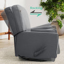 INGALIK 360 Degrees Swivel Rocker Recliner, Glider Rocking Chair Nursery, Fabric Single Sofa