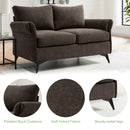 INGALIK 45" Modern Loveseat Sofa, 2 Seater Fabric Sofa Couch with Removable Upholstered, Tapered Metal Legs, Deep Seated Sofa for Small Space, Living Room, Apartment, Beige