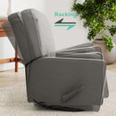 INGALIK 360 Degrees Swivel Rocker Recliner, Glider Rocking Chair Nursery, Fabric Single Sofa