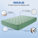 INGALIK Premium 400TC Quilted Mattress Pad, Cooling Breathable Topper, Fitted Thickened Protector, 8-21" Deep Pocket