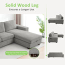 INGALIK 98.4" Convertible Sectional Sofa, L Shaped Sectional Couch with Reversible Chaise, Sleeper Couch with Storage Space and USB Charging Ports for Living Room