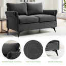 INGALIK 45" Modern Loveseat Sofa, 2 Seater Fabric Sofa Couch with Removable Upholstered, Tapered Metal Legs, Deep Seated Sofa for Small Space, Living Room, Apartment, Beige