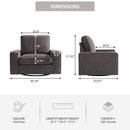 INGALIK Swivel Accent Chair, 40.2"W Oversize Chenille Accent Armchair with Storage Bag, Modern Comfortable Chair for Living Room, Bedroom, Home, Club