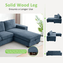 INGALIK 98.4" Convertible Sectional Sofa, L Shaped Sectional Couch with Reversible Chaise, Sleeper Couch with Storage Space and USB Charging Ports for Living Room