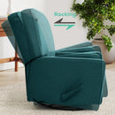 INGALIK 360 Degrees Swivel Rocker Recliner, Glider Rocking Chair Nursery, Fabric Single Sofa