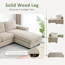 INGALIK 98.4" Convertible Sectional Sofa, L Shaped Sectional Couch with Reversible Chaise, Sleeper Couch with Storage Space and USB Charging Ports for Living Room