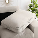 INGALIK Modern Loveseat Sofa for Living Room, Chenille Sofa and Couch with Square Armrests, Removable Sofa Cushions and Detachable Sofa Cover, Easy to Install