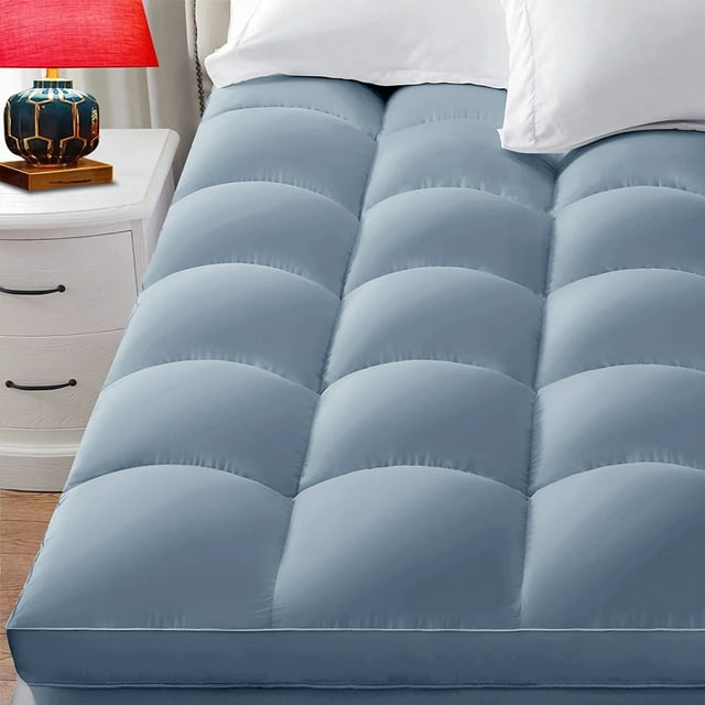 INGALIK Mattress Topper, 400TC Extra Thick Cooling Mattress Pad, Fluffy Soft Pillow Top Mattress Cover Stretches up 8-21" Deep Pocket, Pressure Relief, Hypoallergenic