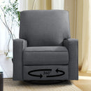 INGALIK 360 Degrees Swivel Rocker Recliner, Glider Rocking Chair Nursery, Fabric Single Sofa
