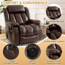 INGALIK 41" Breathable Leather Dual Motor Power Lift Recliner Chair With Heating And Massage, Lay Flat Electric Recliner Lift Assist Recliner For The Elderly