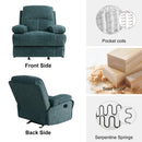 INGALIK Oversized Rocker Recliner Chair for Adults, Ergonomic Recliner Chair with Extra Large Footrest, Comfortable Reclining Chair for Living Room, Beige