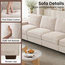 INGALIK Modern Modular Couch Sofa with Seats Storage, Sectional Couch with W/Deep Seat, Comfy Chenille Loveseat Sofa for Living Room, Side Pockets, USB Port, Removable Cover