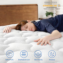 INGALIK Premium 400TC Quilted Mattress Pad, Cooling Breathable Topper, Fitted Thickened Protector, 8-21" Deep Pocket