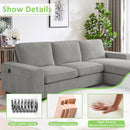 INGALIK 98.4" Convertible Sectional Sofa, L Shaped Sectional Couch with Reversible Chaise, Sleeper Couch with Storage Space and USB Charging Ports for Living Room