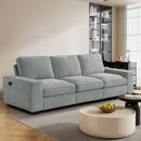 INGALIK Modern Modular Couch Sofa with Seats Storage, Sectional Couch with W/Deep Seat, Comfy Chenille Loveseat Sofa for Living Room, Side Pockets, USB Port, Removable Cover