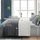 INGALIK  Sherpa Comforter Set, Soft Quilted Down Alternative Comforter Reversible Duvet with 2 Pillowcases, Plush Warm Fall Winter 3 Piece Bedding Sets