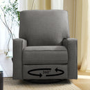 INGALIK 360 Degrees Swivel Rocker Recliner, Glider Rocking Chair Nursery, Fabric Single Sofa
