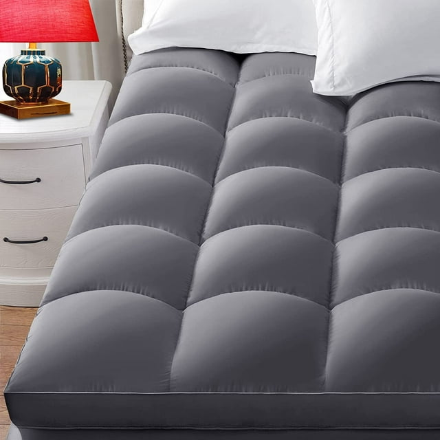 INGALIK Mattress Topper, 400TC Extra Thick Cooling Mattress Pad, Fluffy Soft Pillow Top Mattress Cover Stretches up 8-21" Deep Pocket, Pressure Relief, Hypoallergenic