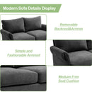 INGALIK 45" Modern Loveseat Sofa, 2 Seater Fabric Sofa Couch with Removable Upholstered, Tapered Metal Legs, Deep Seated Sofa for Small Space, Living Room, Apartment, Beige