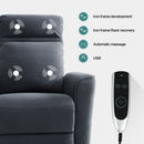 INGALIK Power Lift Recliner for Elderly, lift chairs recliners with Kneading Massage, Side Pocket, lift chair for Living room, Beige