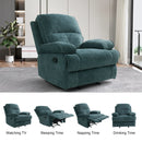 INGALIK Oversized Rocker Recliner Chair for Adults, Ergonomic Recliner Chair with Extra Large Footrest, Comfortable Reclining Chair for Living Room, Beige