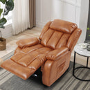 INGALIK 41" Breathable Leather Dual Motor Power Lift Recliner Chair With Heating And Massage, Lay Flat Electric Recliner Lift Assist Recliner For The Elderly