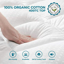 INGALIK Plush Soft Mattress Topper, 400TC Extra Thick Breathable Pad, Cooling Technology, Pressure Relief, 8-21" Deep Elastic Pocket