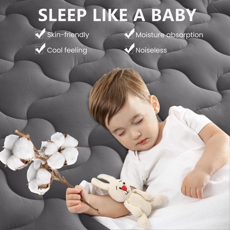 INGALIK Premium 400TC Quilted Mattress Pad, Cooling Breathable Topper, Fitted Thickened Protector, 8-21" Deep Pocket