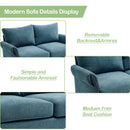 INGALIK 45" Modern Loveseat Sofa, 2 Seater Fabric Sofa Couch with Removable Upholstered, Tapered Metal Legs, Deep Seated Sofa for Small Space, Living Room, Apartment, Beige