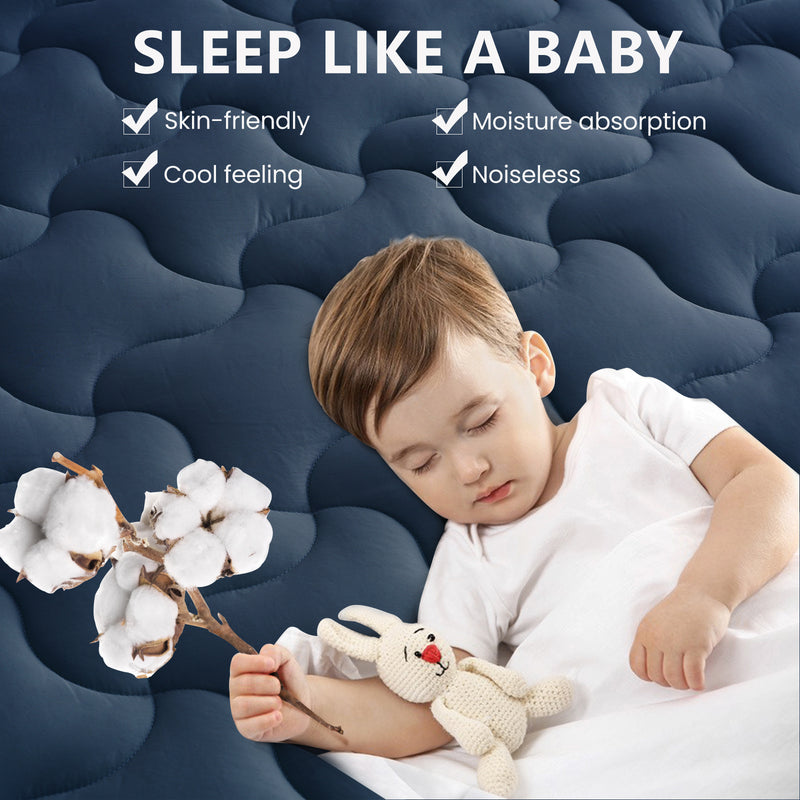 INGALIK Premium 400TC Quilted Mattress Pad, Cooling Breathable Topper, Fitted Thickened Protector, 8-21" Deep Pocket