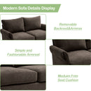 INGALIK 45" Modern Loveseat Sofa, 2 Seater Fabric Sofa Couch with Removable Upholstered, Tapered Metal Legs, Deep Seated Sofa for Small Space, Living Room, Apartment, Beige