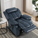 INGALIK 41" Breathable Leather Dual Motor Power Lift Recliner Chair With Heating And Massage, Lay Flat Electric Recliner Lift Assist Recliner For The Elderly