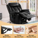 INGALIK 41" Breathable Leather Dual Motor Power Lift Recliner Chair With Heating And Massage, Lay Flat Electric Recliner Lift Assist Recliner For The Elderly