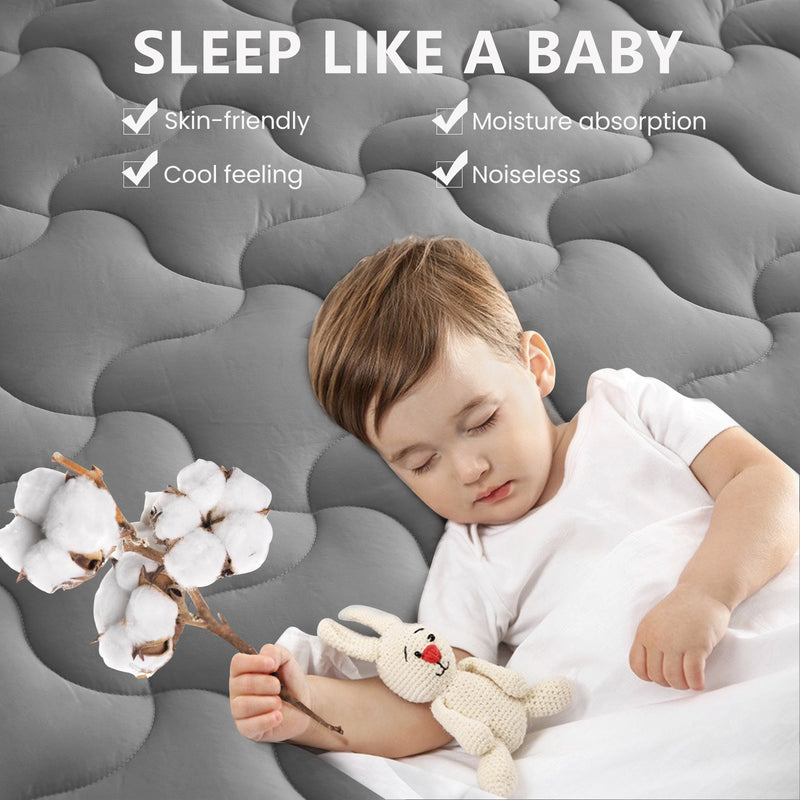 INGALIK Premium 400TC Quilted Mattress Pad, Cooling Breathable Topper, Fitted Thickened Protector, 8-21" Deep Pocket