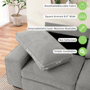 INGALIK 98.4" Convertible Sectional Sofa, L Shaped Sectional Couch with Reversible Chaise, Sleeper Couch with Storage Space and USB Charging Ports for Living Room