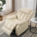 INGALIK 41" Breathable Leather Dual Motor Power Lift Recliner Chair With Heating And Massage, Lay Flat Electric Recliner Lift Assist Recliner For The Elderly