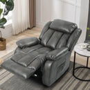 INGALIK 41" Breathable Leather Dual Motor Power Lift Recliner Chair With Heating And Massage, Lay Flat Electric Recliner Lift Assist Recliner For The Elderly