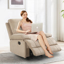 INGALIK Oversized Rocker Recliner Chair for Adults, Ergonomic Recliner Chair with Extra Large Footrest, Comfortable Reclining Chair for Living Room, Beige