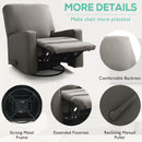 INGALIK 360 Degrees Swivel Rocker Recliner, Glider Rocking Chair Nursery, Fabric Single Sofa
