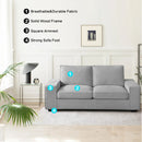 INGALIK Modern Loveseat Sofa for Living Room, Chenille Sofa and Couch with Square Armrests, Removable Sofa Cushions and Detachable Sofa Cover, Easy to Install