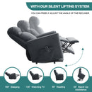 INGALIK Power Lift Recliner for Elderly, lift chairs recliners with Kneading Massage, Side Pocket, lift chair for Living room, Beige