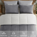 INGALIK  Sherpa Comforter Set, Soft Quilted Down Alternative Comforter Reversible Duvet with 2 Pillowcases, Plush Warm Fall Winter 3 Piece Bedding Sets