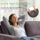 INGALIK 98.4" Convertible Sectional Sofa, L Shaped Sectional Couch with Reversible Chaise, Sleeper Couch with Storage Space and USB Charging Ports for Living Room