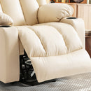 INGALIK Power Lift Recliner Chair Dual Motor, Electric Leather Recliner for Elderly with Heat and Massage, Lay Flat Assist Recliner with Side Pocket, Cup Holders