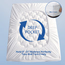 INGALIK Premium 400TC Quilted Mattress Pad, Cooling Breathable Topper, Fitted Thickened Protector, 8-21" Deep Pocket