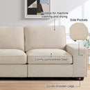 INGALIK Modern Modular Couch Sofa with Seats Storage, Sectional Couch with W/Deep Seat, Comfy Chenille Loveseat Sofa for Living Room, Side Pockets, USB Port, Removable Cover