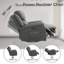 INGALIK Power Recliner Chair, Rocker Recliner with 270 Degree Swivel, USB Ports, Comfy Glider Recliner Chairs for Living room, Dark Gray