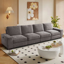 INGALIK Modern Modular Couch Sofa with Seats Storage, Sectional Couch with W/Deep Seat, Comfy Chenille Loveseat Sofa for Living Room, Side Pockets, USB Port, Removable Cover