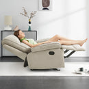 INGALIK Oversized Rocker Recliner Chair for Adults, Ergonomic Recliner Chair with Extra Large Footrest, Comfortable Reclining Chair for Living Room, Beige