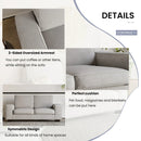 INGALIK Modern Loveseat Sofa for Living Room, Chenille Sofa and Couch with Square Armrests, Removable Sofa Cushions and Detachable Sofa Cover, Easy to Install